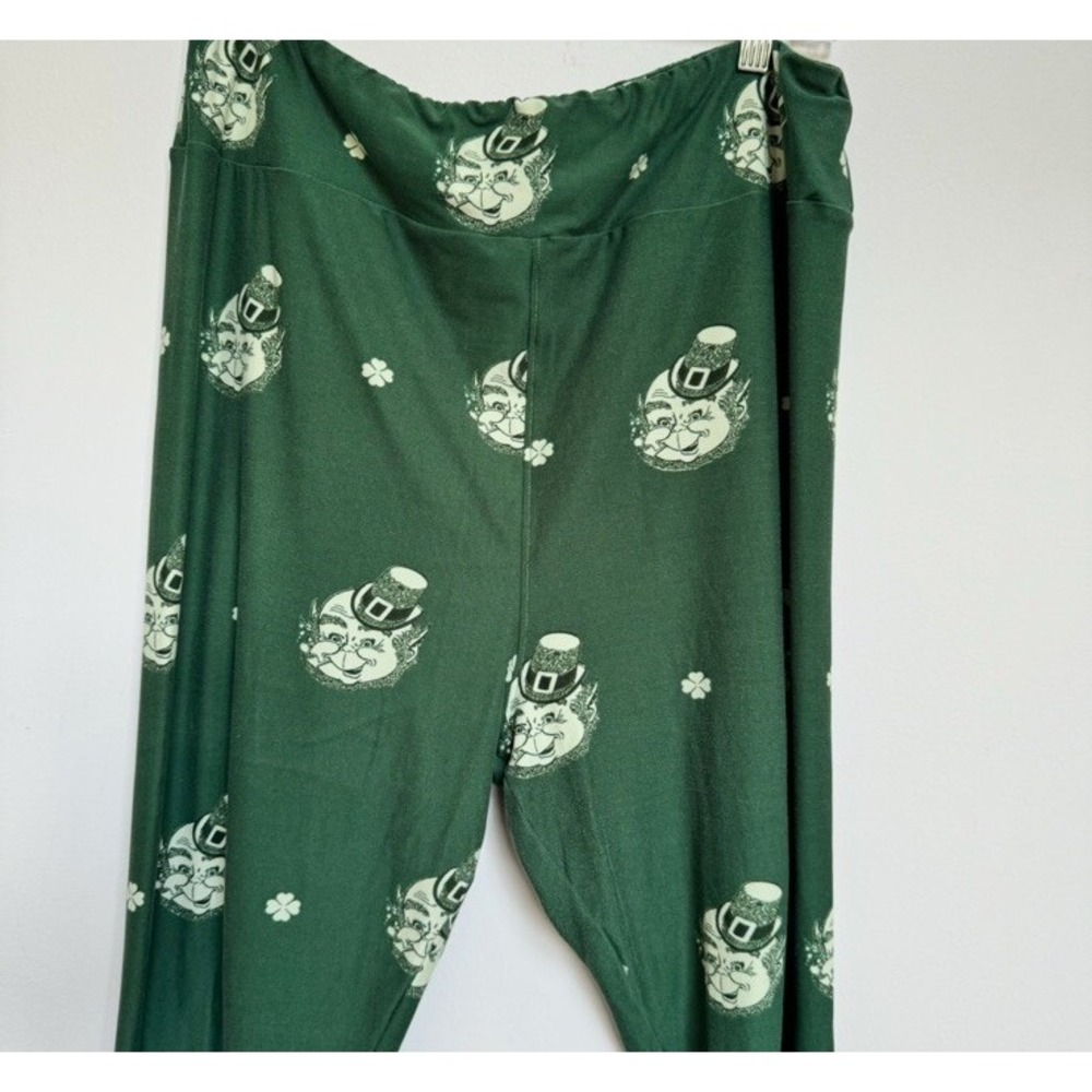 St. Patrick's Day Leggings Large Tall Curvy‎ Green Leprechaun Novelty Lularoe